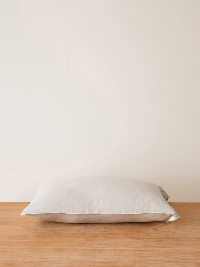 Silk hemp Flip Pillowcase - Silver Grey