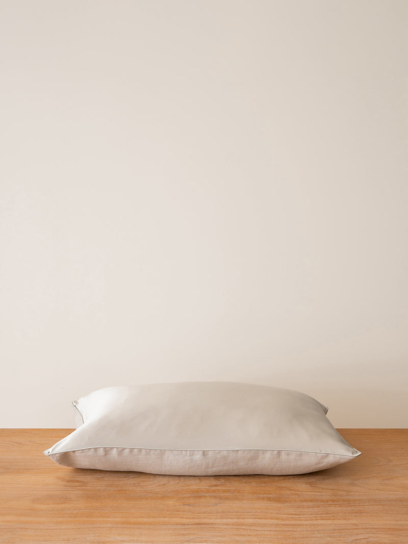 Silk hemp Flip Pillowcase - Silver Grey