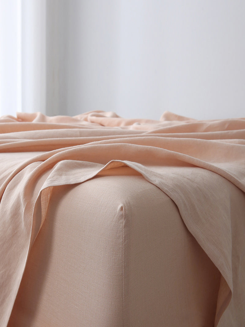 100% Hemp Fitted Sheet | Blush