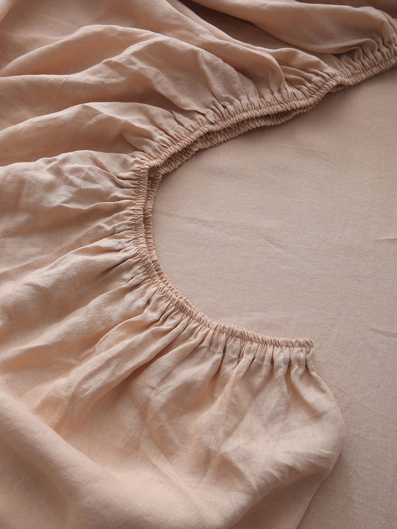 100% Hemp Fitted Sheet | Blush