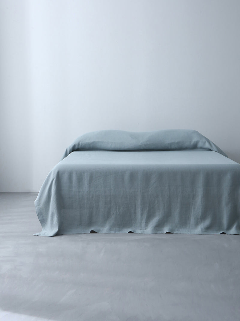 100% Hemp Flat Sheet | Stone Blue