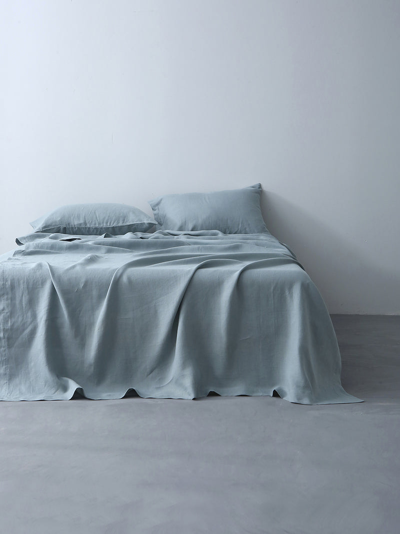 100% Organic Hemp Sheet Set | Stone Blue