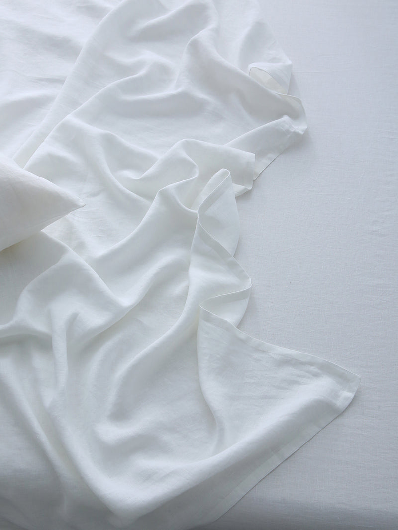 100% Hemp Flat Sheet | White
