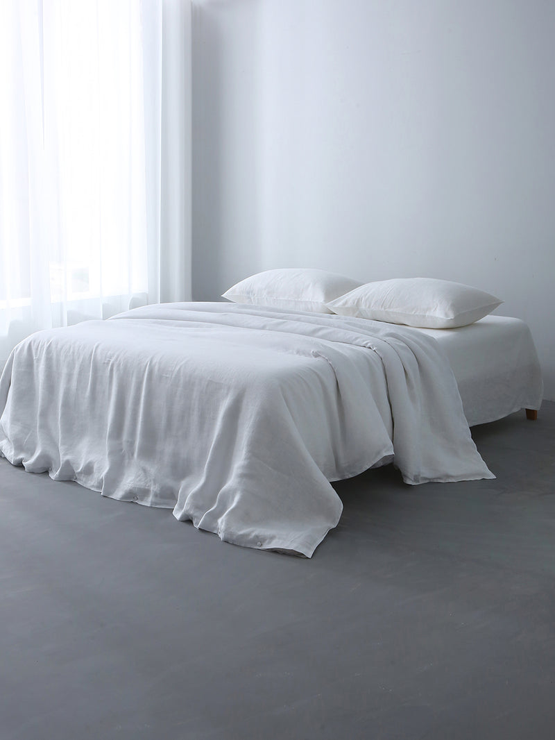 100% Organic Hemp Duvet Set - Soft, Breathable, Eco-Friendly | White