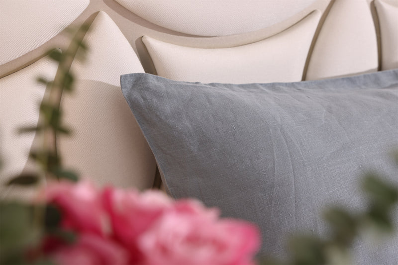 Hemp Envelope Pillowcases Set ( Of Two ) | Stone Blue