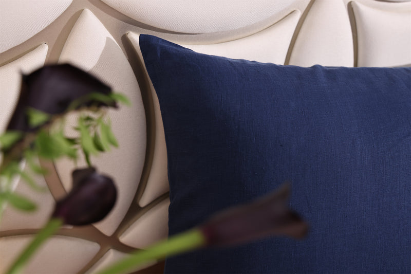 Hemp Envelope Pillowcases Set ( Of Two ) | Indigo