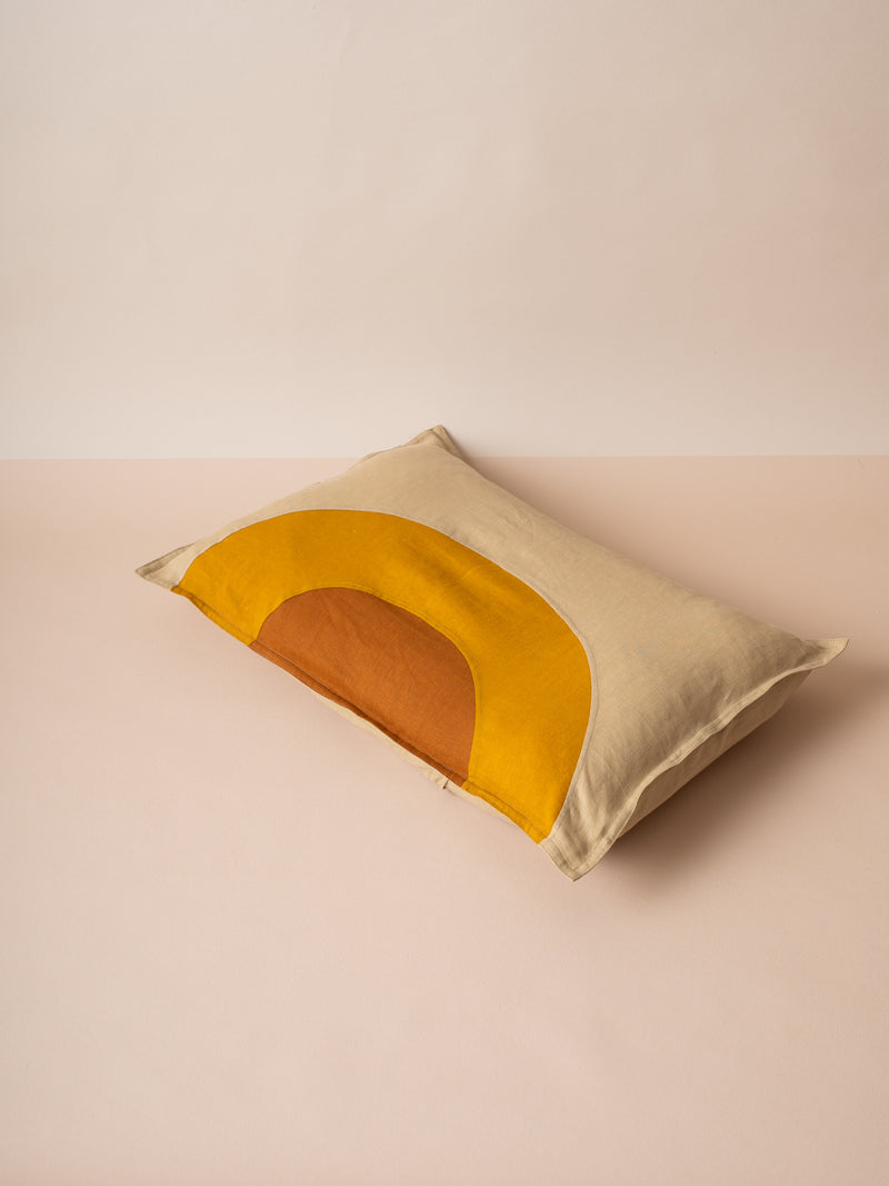 Terra Spice Hemp Linen Pillowcase For Kids | Mustard & Curry & Paprika