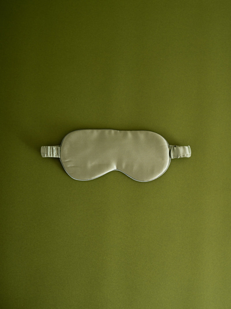 Silk Hemp Flip Pillowcase + Eye Mask Set |  Moss Green