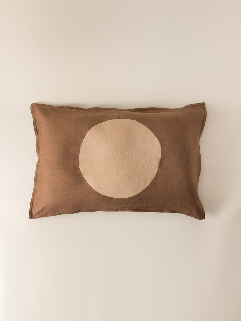 Terra Soleil  Hemp Pillowcases | Chocolate & Sand
